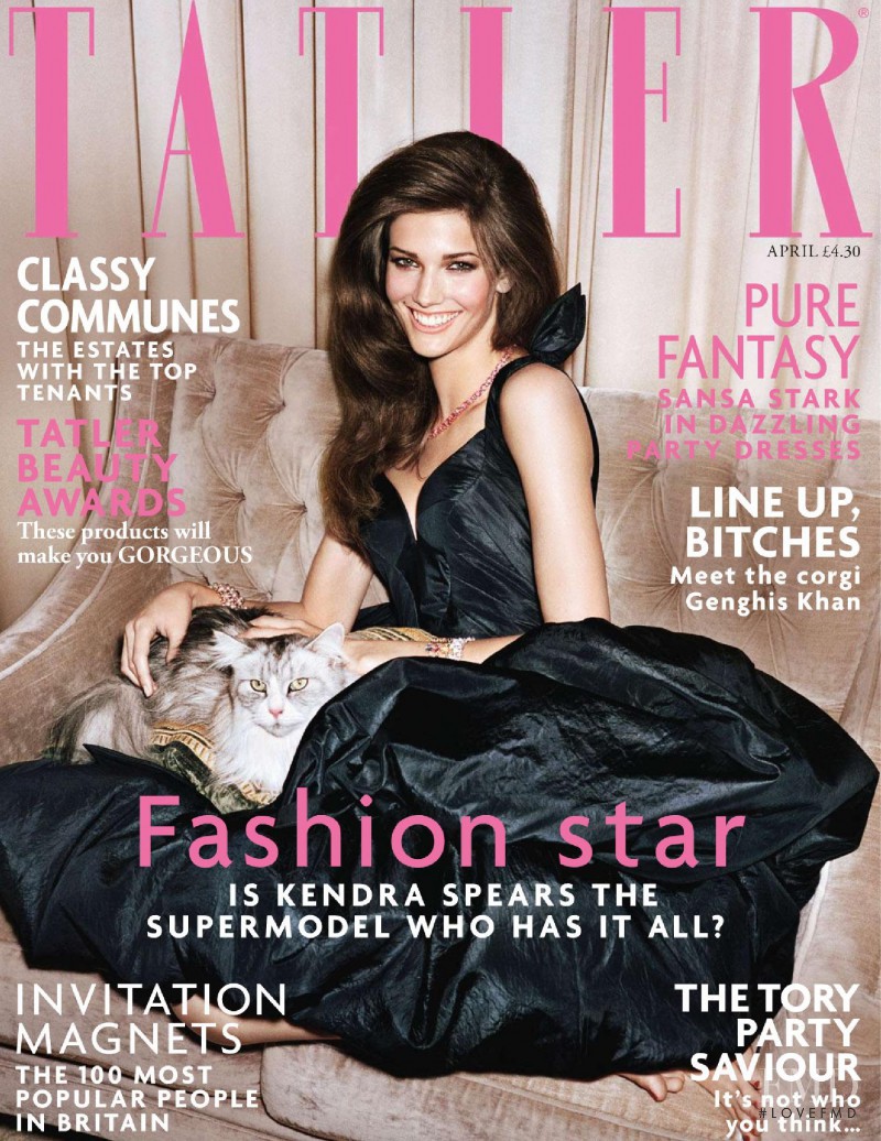 Kendra Spears featured on the Tatler UK cover from April 2014