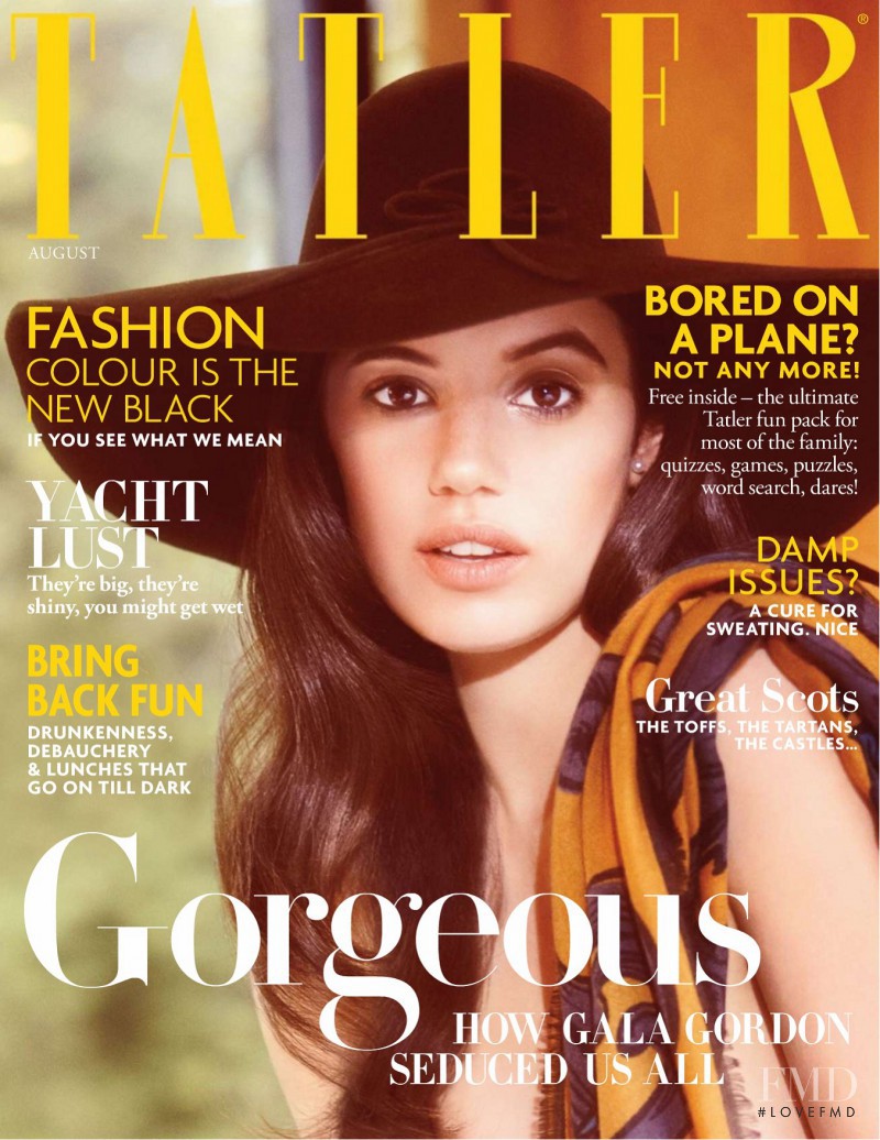 Gala Gordon featured on the Tatler UK cover from August 2014