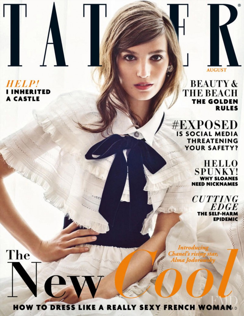 Alma Jodorowsky featured on the Tatler UK cover from August 2015