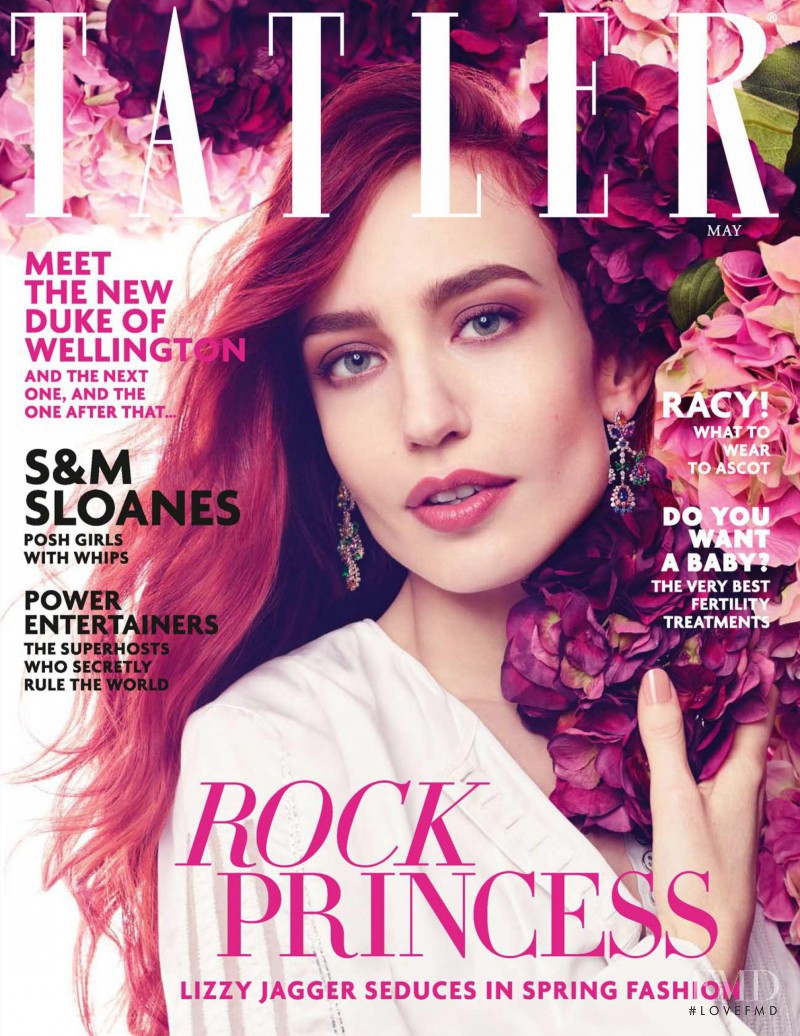 Lizzy Jagger featured on the Tatler UK cover from May 2015