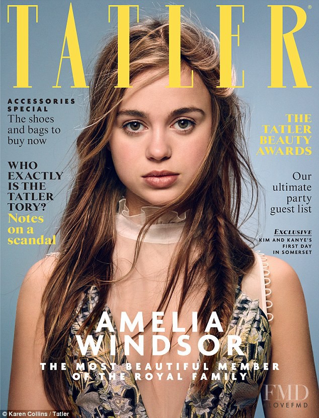 Amelia Windsor featured on the Tatler UK cover from April 2016