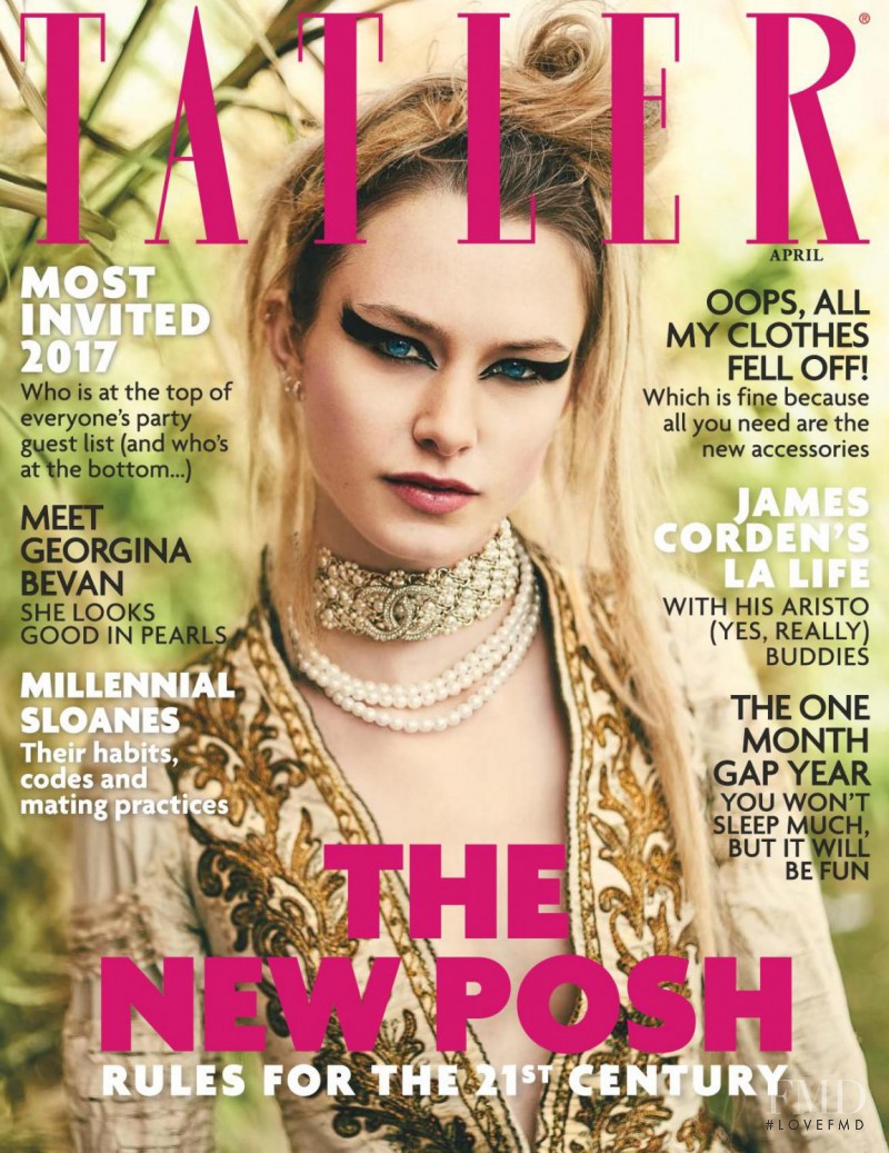Georgina Bevan featured on the Tatler UK cover from April 2017