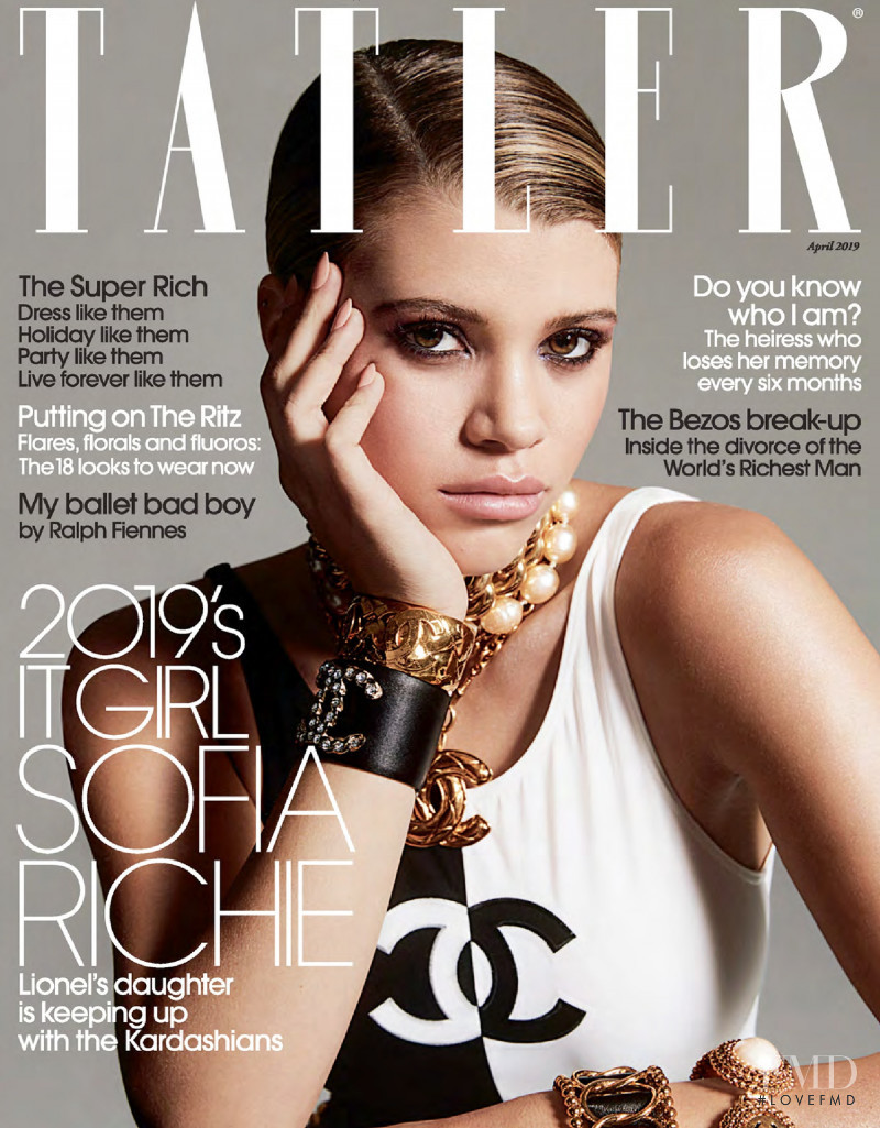 Sofia Richie featured on the Tatler UK cover from April 2019