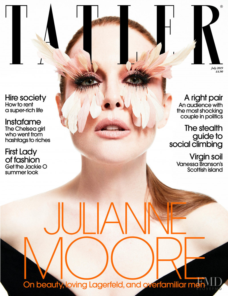 Julianne Moore featured on the Tatler UK cover from July 2019