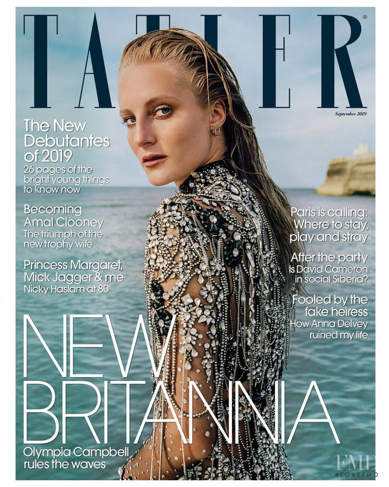 Olympia Campbell featured on the Tatler UK cover from September 2019