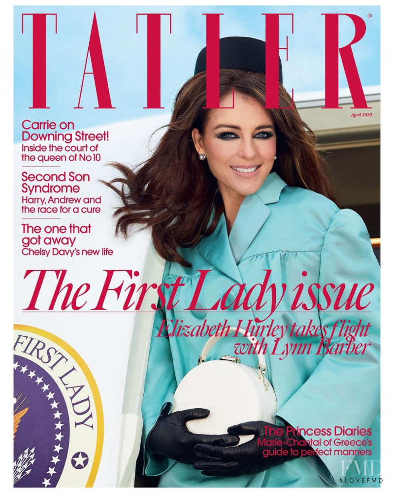Elizabeth Hurley featured on the Tatler UK cover from April 2020