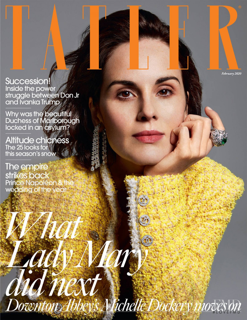 Michelle Dockery featured on the Tatler UK cover from February 2020