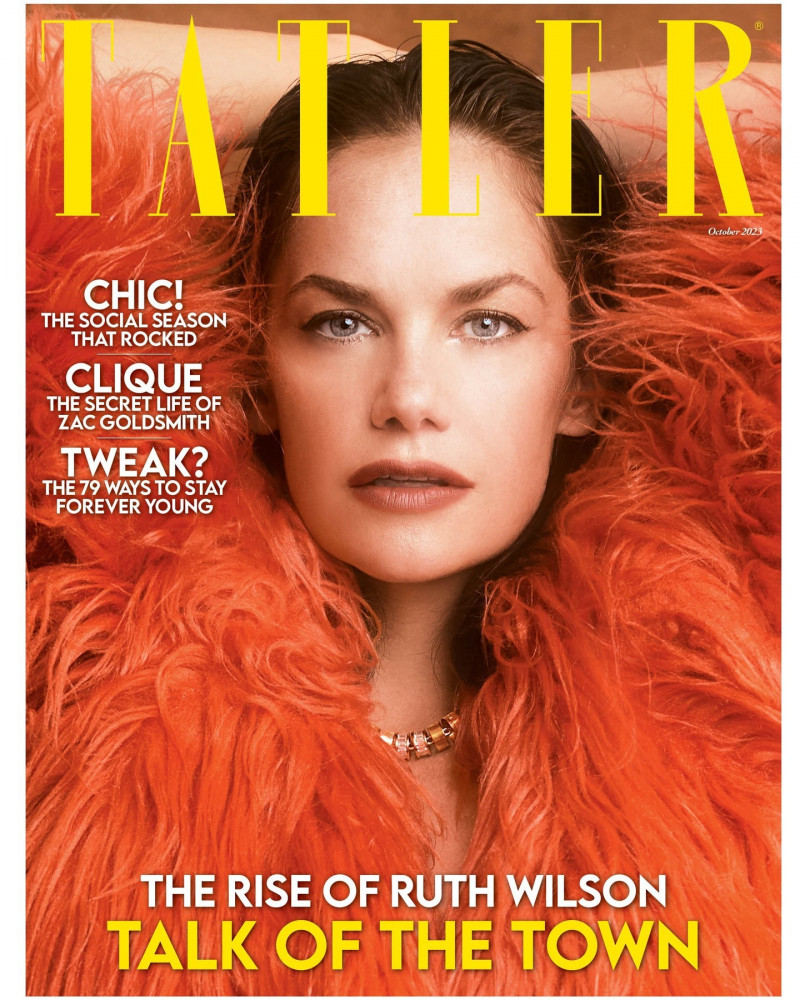 Ruth Wilson featured on the Tatler UK cover from October 2023