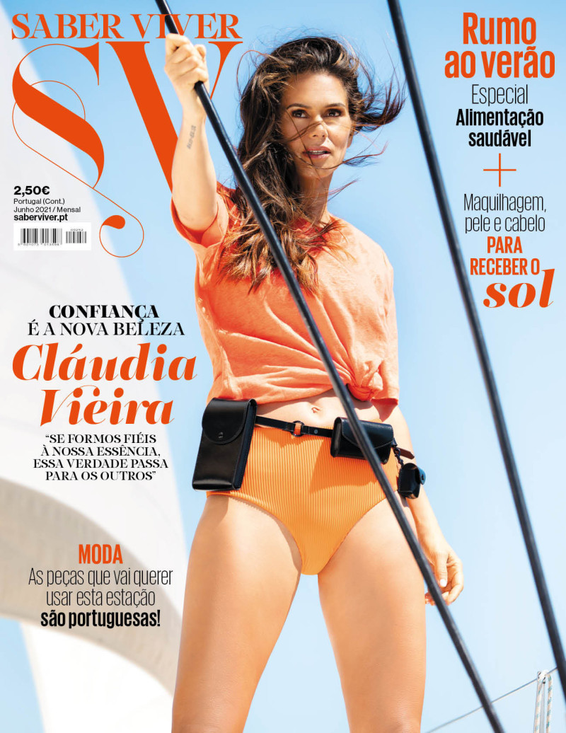 Cláudia Vieira featured on the Saber Viver cover from June 2021