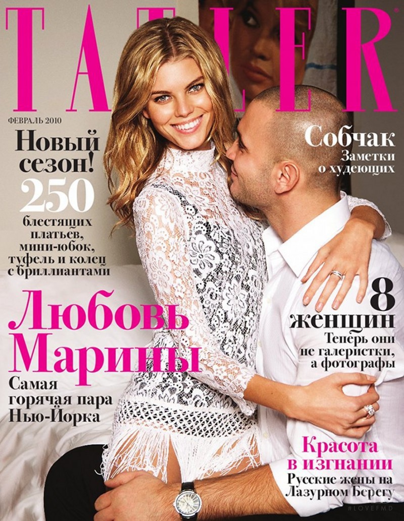 Maryna Linchuk featured on the Tatler Russia cover from February 2010