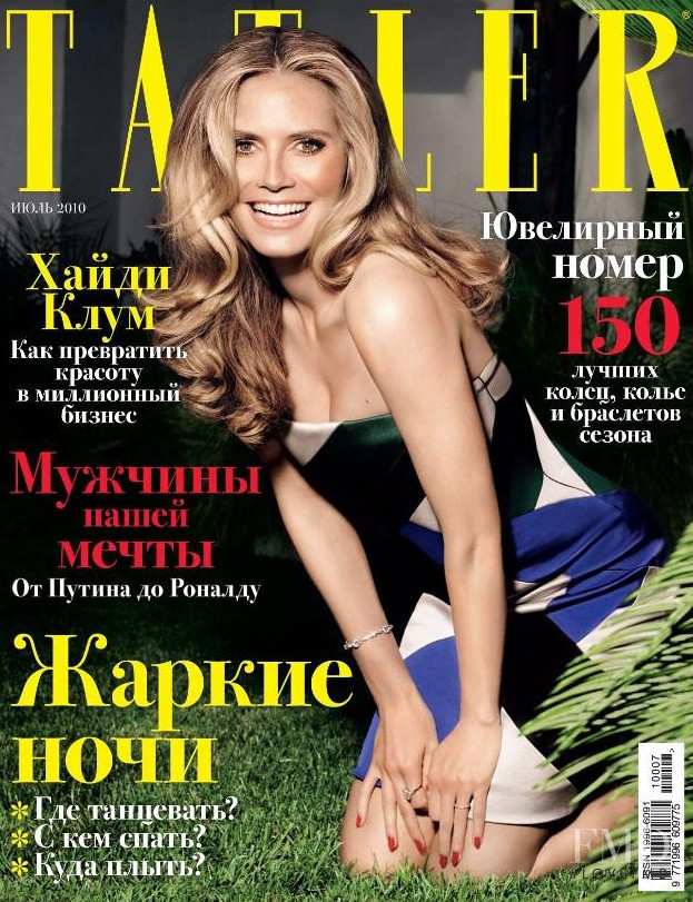 Heidi Klum featured on the Tatler Russia cover from July 2010