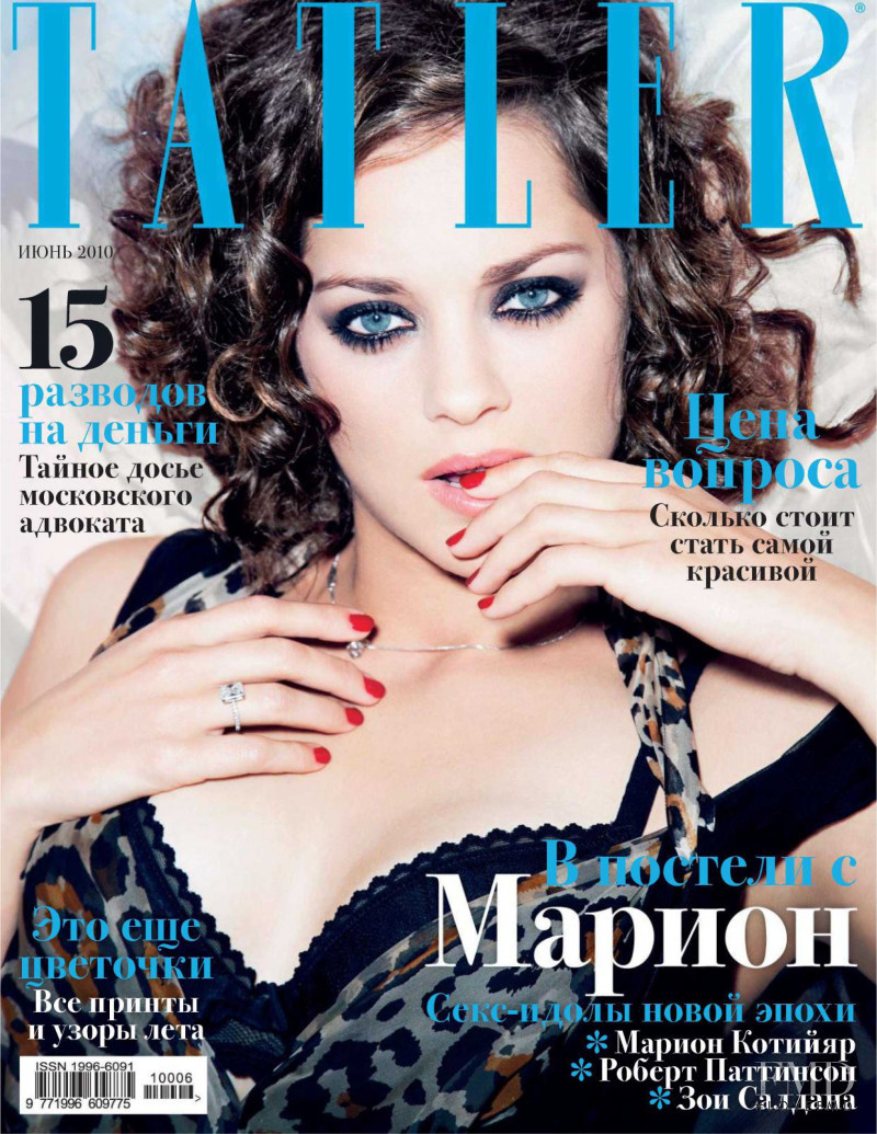 Marion Cotillard featured on the Tatler Russia cover from June 2010