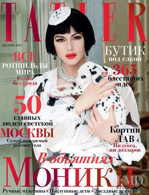 Monica Bellucci featured on the Tatler Russia cover from December 2011