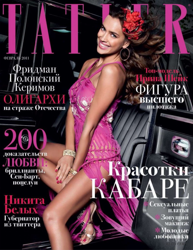 Irina Shayk featured on the Tatler Russia cover from February 2011