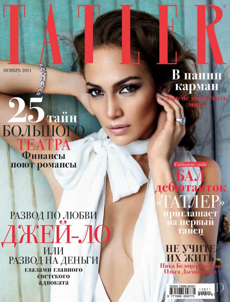 Jennifer Lopez featured on the Tatler Russia cover from November 2011