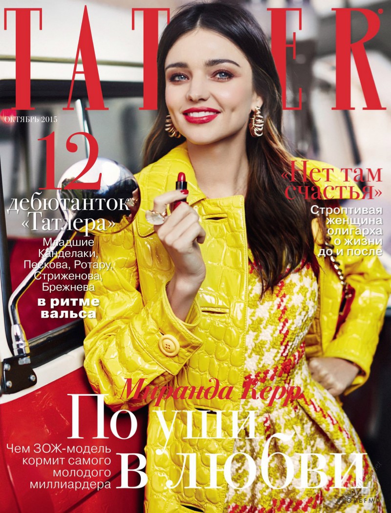 Miranda Kerr featured on the Tatler Russia cover from October 2015