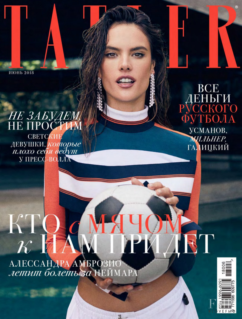 Alessandra Ambrosio featured on the Tatler Russia cover from June 2018
