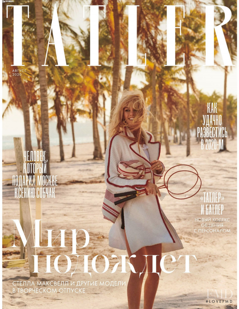 Stella Maxwell featured on the Tatler Russia cover from August 2020