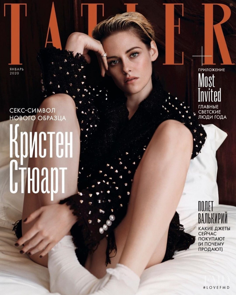 Kristen Stewart  featured on the Tatler Russia cover from January 2020