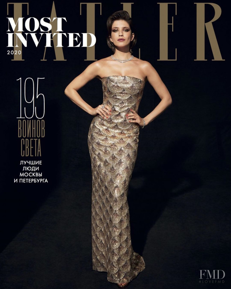 Anya Chipovskaya featured on the Tatler Russia cover from January 2020