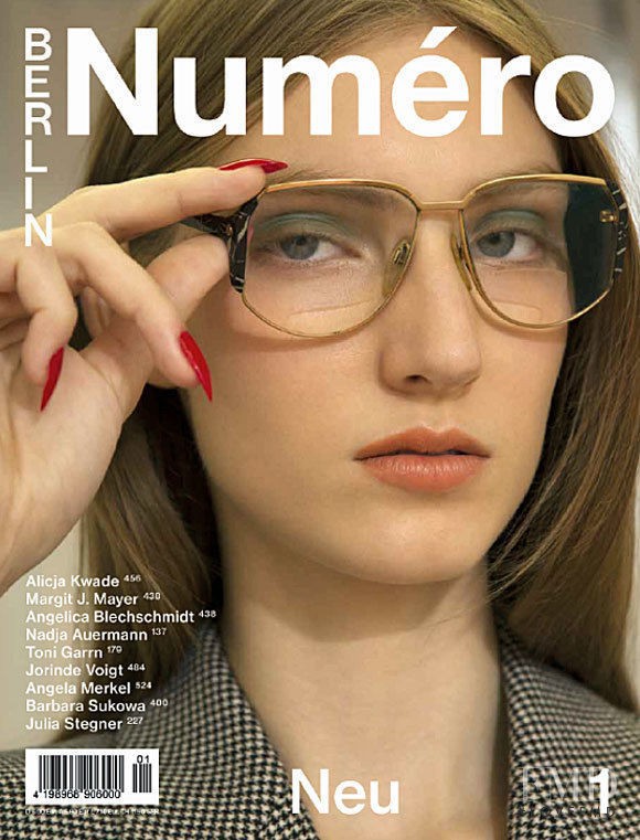 Lisa Helene Kramer featured on the Numéro Berlin cover from January 2017