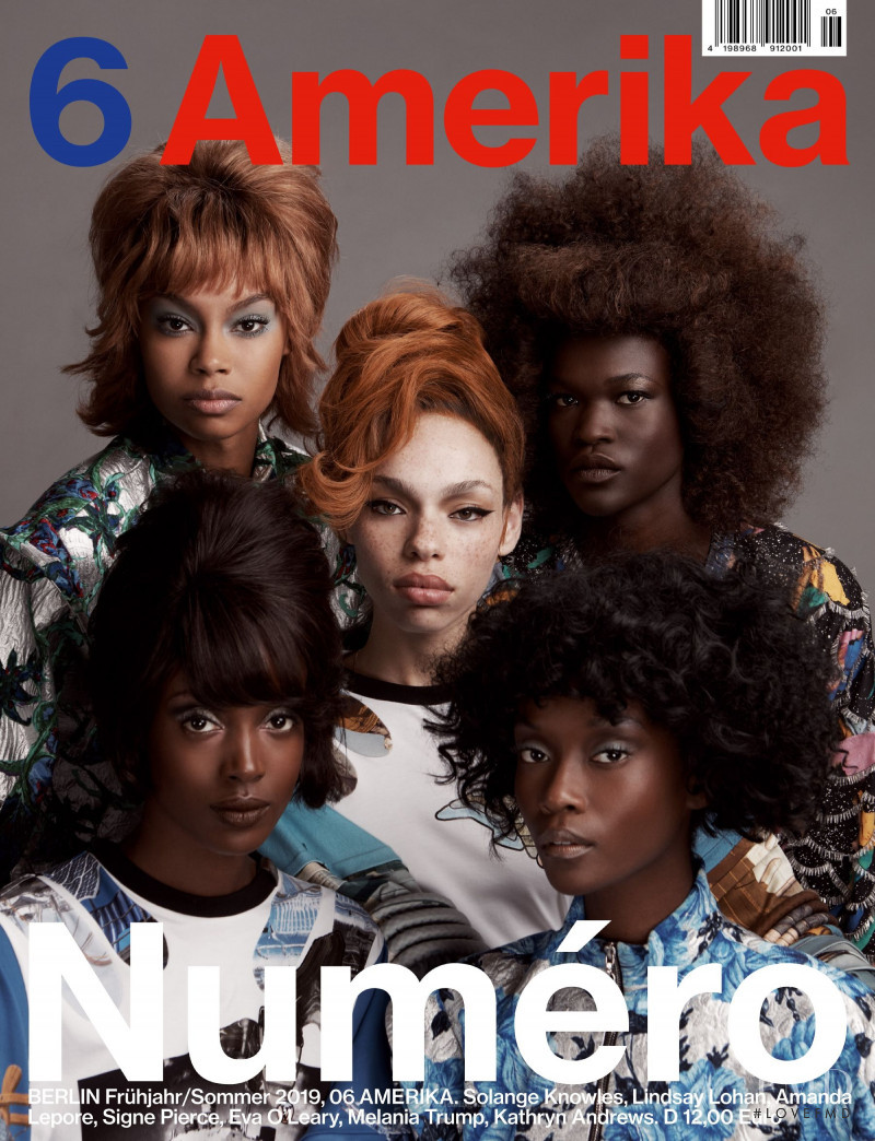 Riley Montana, Madisin Rian, Awar Mou, Carissa Danielle Pinkston featured on the Numéro Berlin cover from February 2019