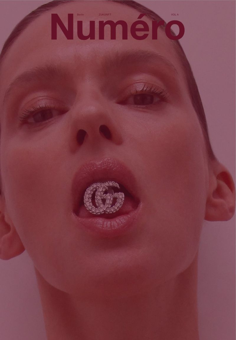 Elise Crombez featured on the Numéro Berlin cover from October 2023