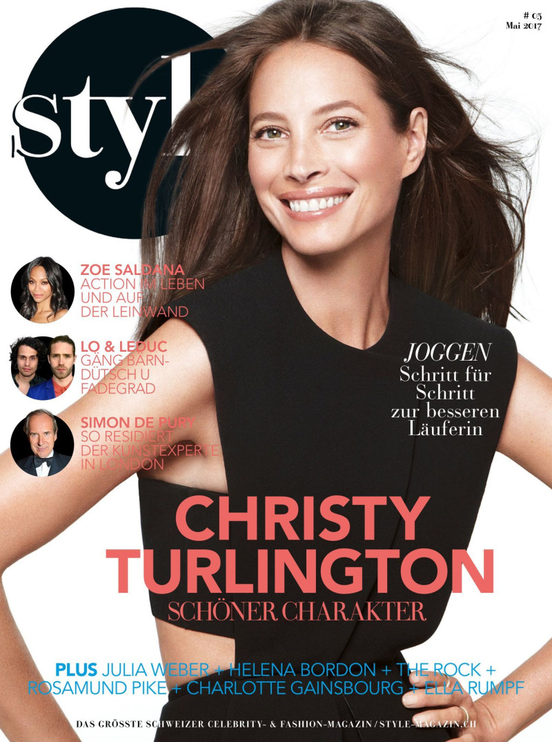 Christy Turlington featured on the Style - Schweitzer Illustrierte cover from May 2017