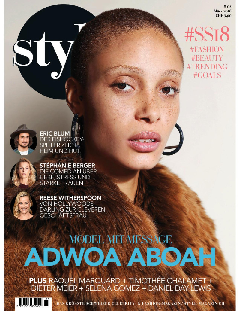 Adwoa Aboah featured on the Style - Schweitzer Illustrierte cover from March 2018