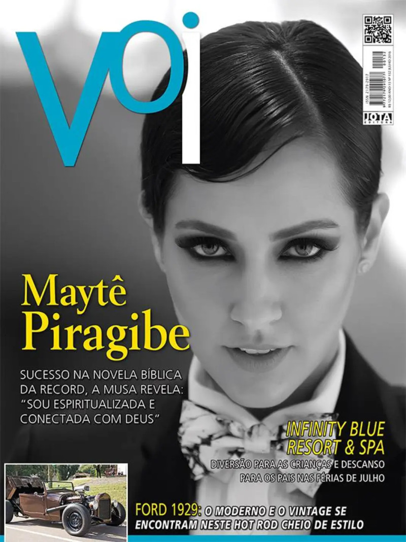 Mayte Piragibe featured on the Revista Voi cover from July 2016