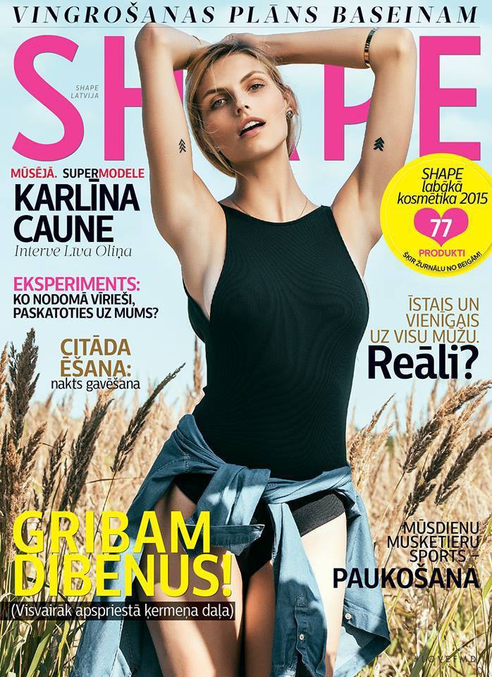Karlina Caune featured on the Shape Latvia cover from October 2015