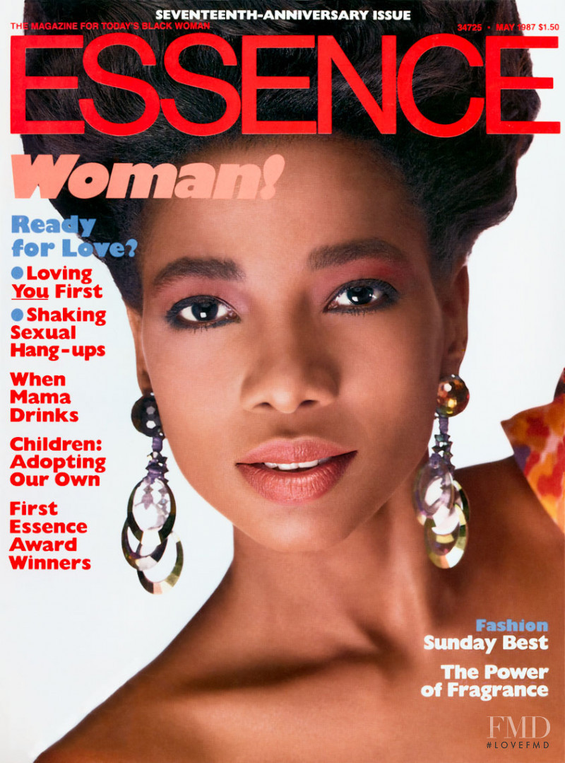 Mounia Orosemane featured on the Essence cover from May 1987
