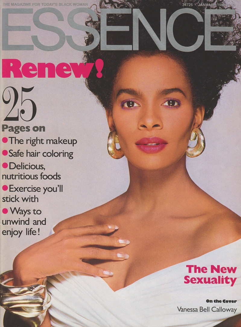Vanessa Bell Calloway featured on the Essence cover from January 1989