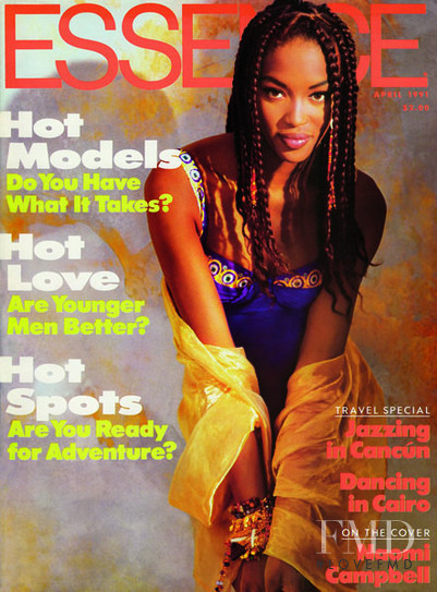 Naomi Campbell featured on the Essence cover from April 1991