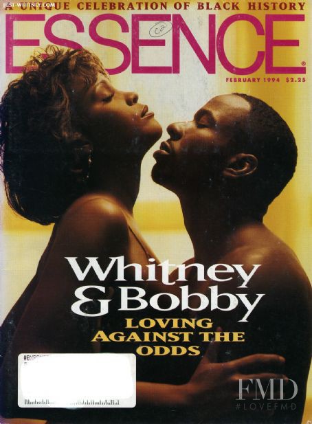 Whitney Houston & Bobby Brown featured on the Essence cover from February 1994
