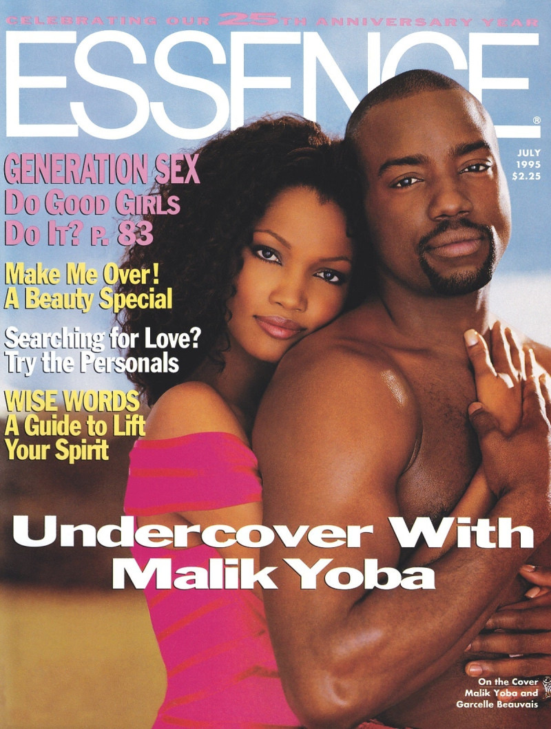 Garcelle Beauvais, Malik Yoba featured on the Essence cover from July 1995