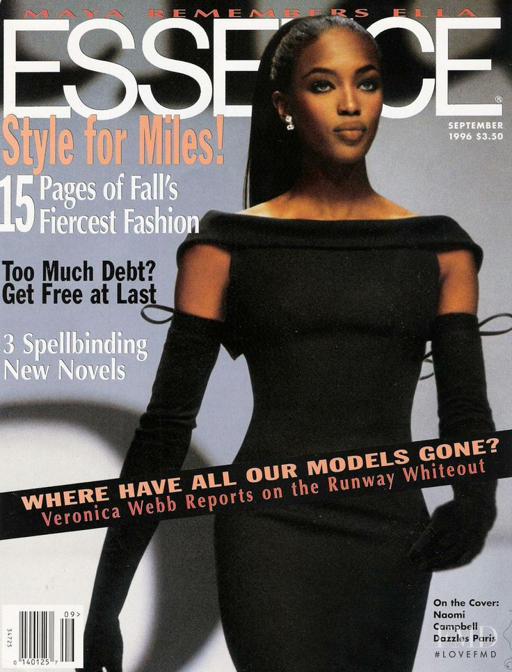 Naomi Campbell featured on the Essence cover from September 1996