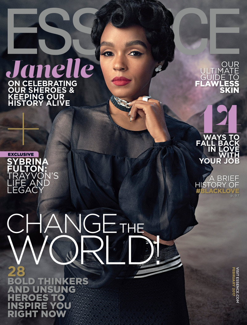 Janelle Monae featured on the Essence cover from February 2017