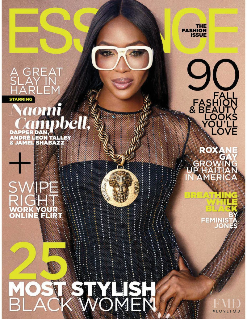 Naomi Campbell featured on the Essence cover from September 2018