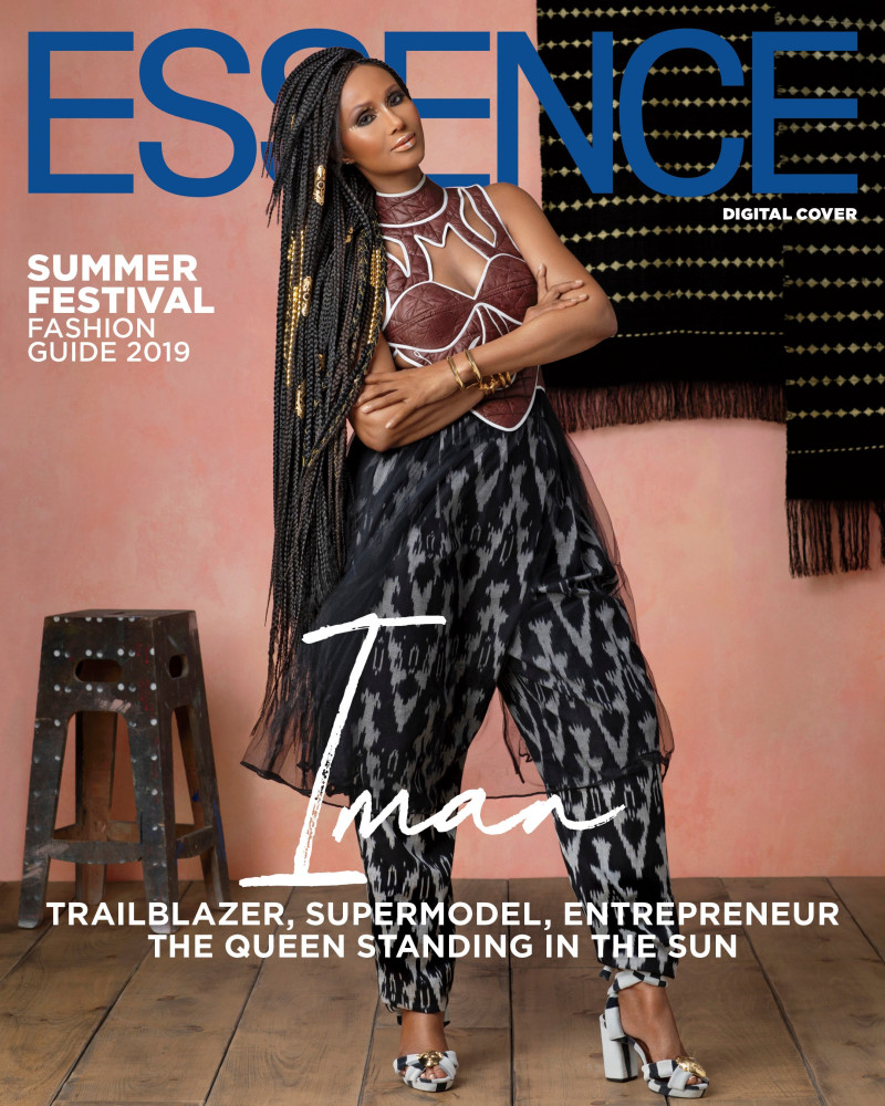 Iman Abdulmajid featured on the Essence cover from July 2019