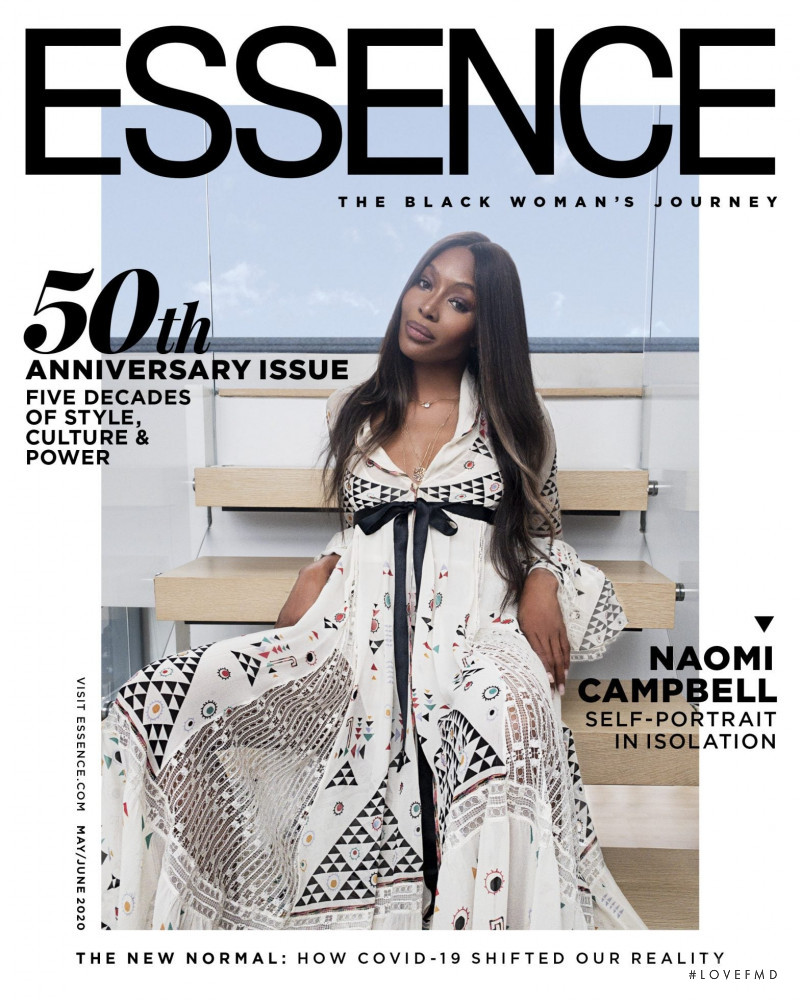 Naomi Campbell featured on the Essence cover from May 2020