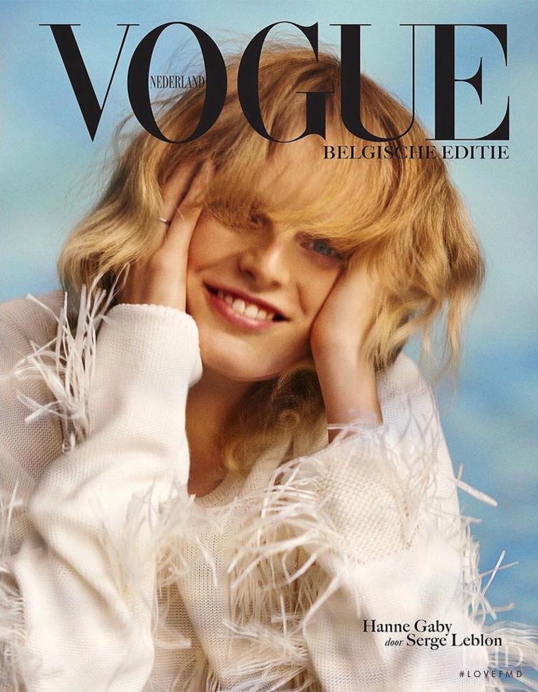 Hanne Gaby Odiele featured on the Vogue Belgium cover from March 2017