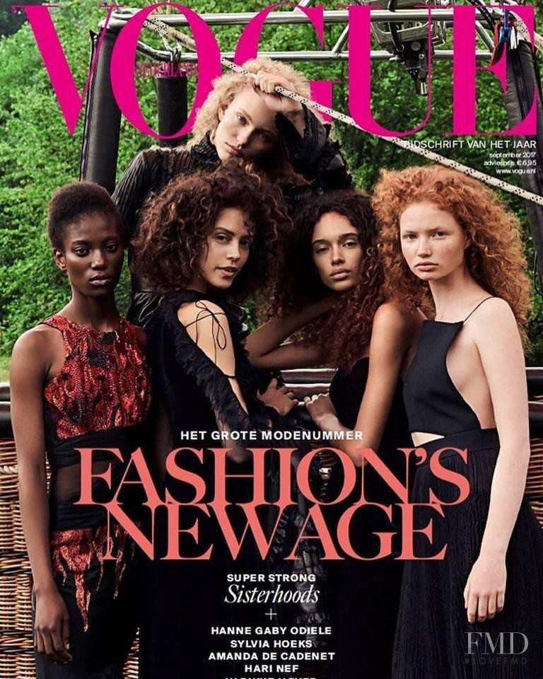 Nandy Nicodeme featured on the Vogue Belgium cover from September 2017