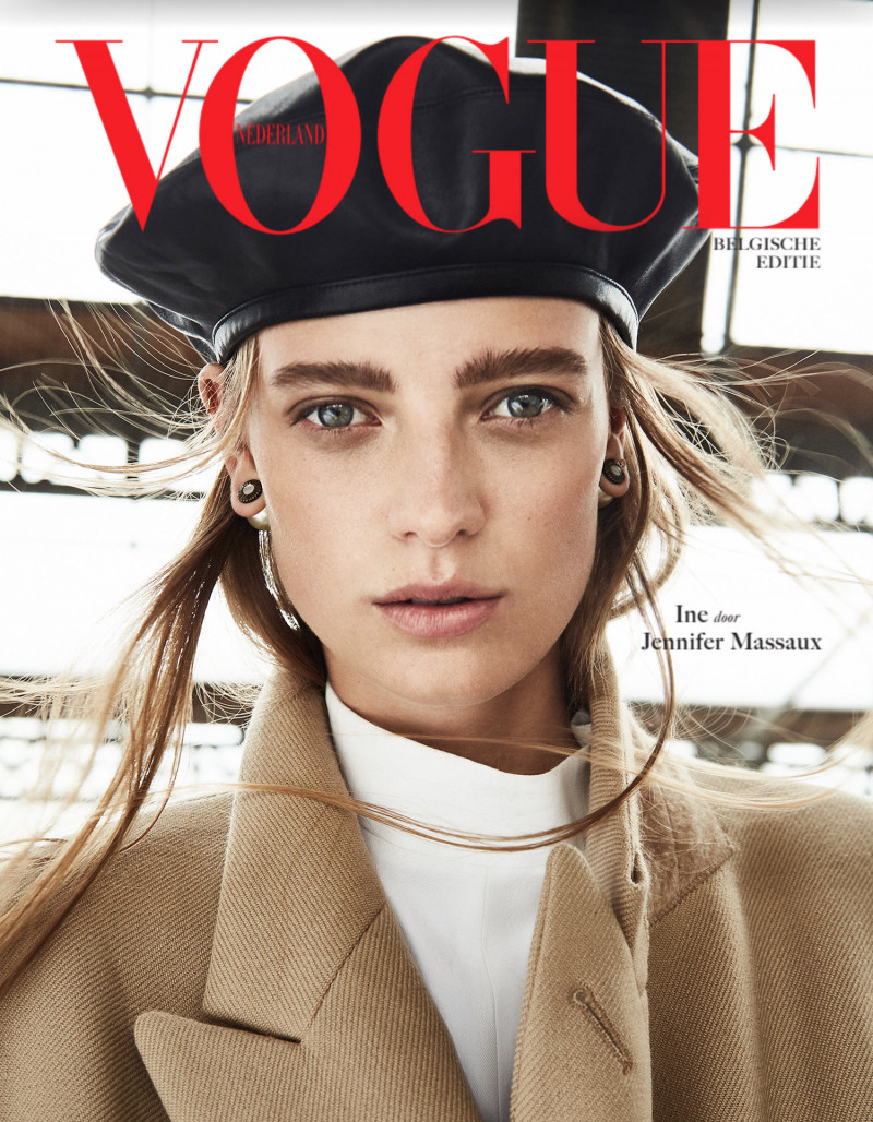Ine Neefs featured on the Vogue Belgium cover from September 2017
