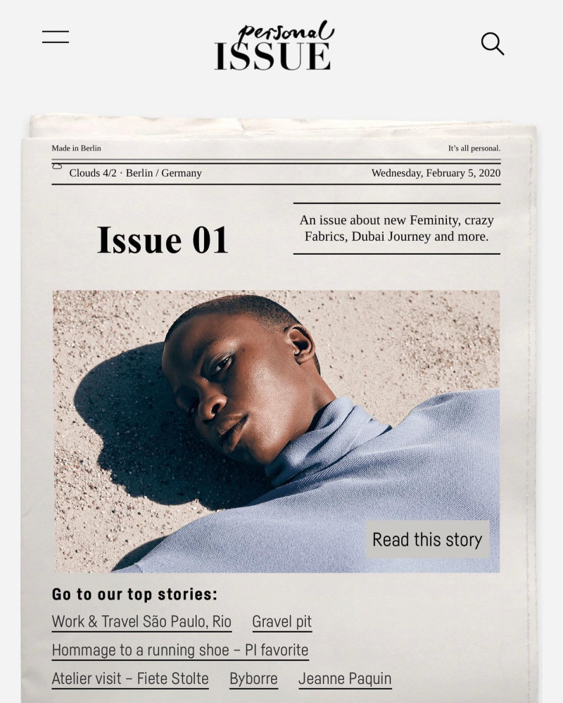  featured on the Personal Issue screen from February 2020