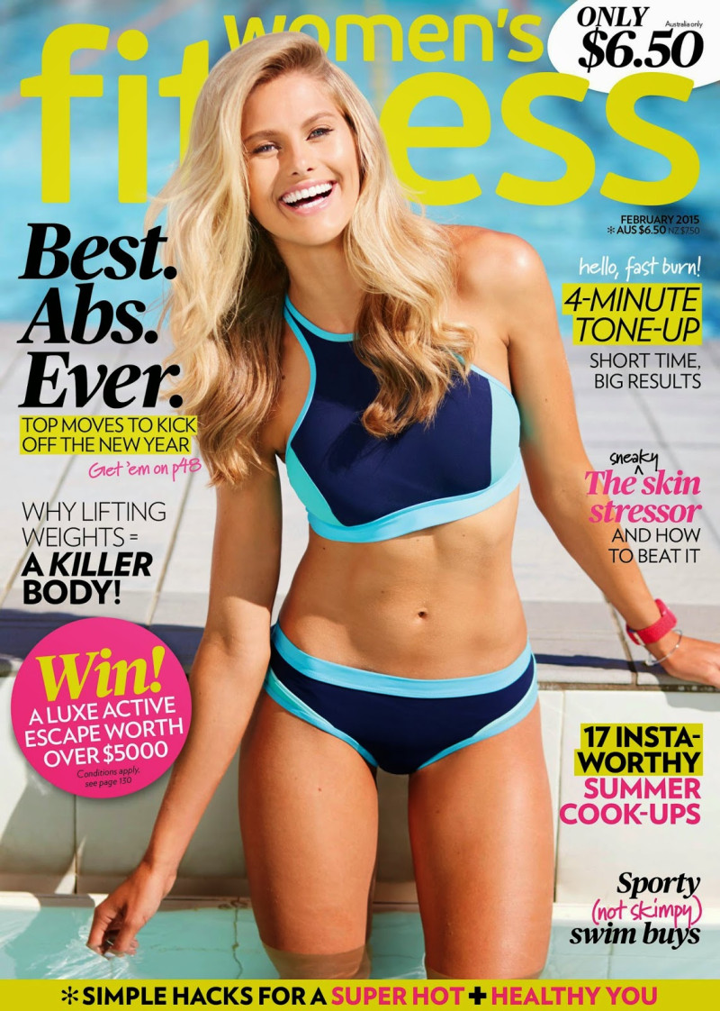 Natalie Jayne Roser featured on the Women\'s Fitness Australia cover from February 2015