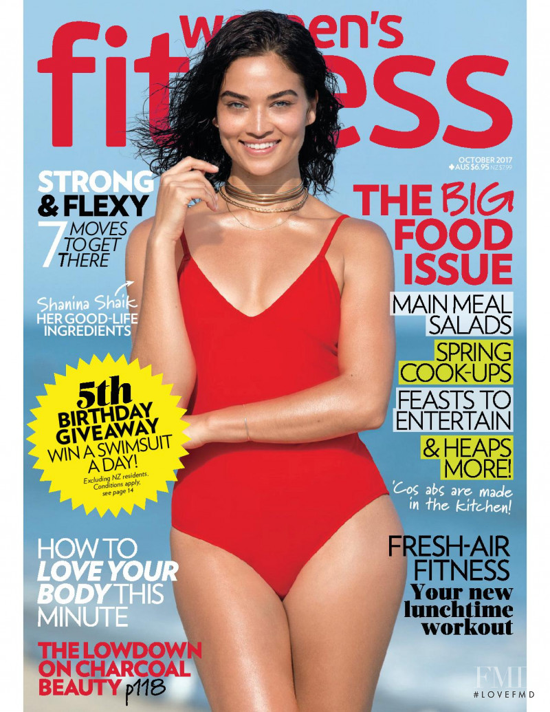 Shanina Shaik featured on the Women\'s Fitness Australia cover from October 2017