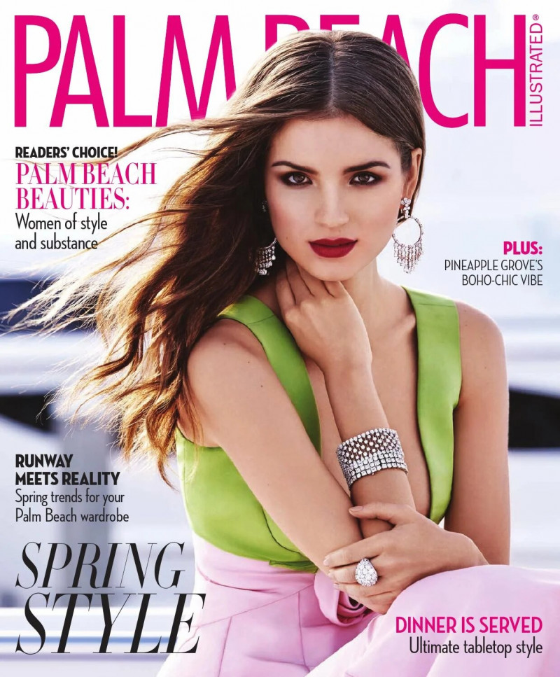 Roos van Montfort featured on the Palm Beach Illustrated cover from March 2015
