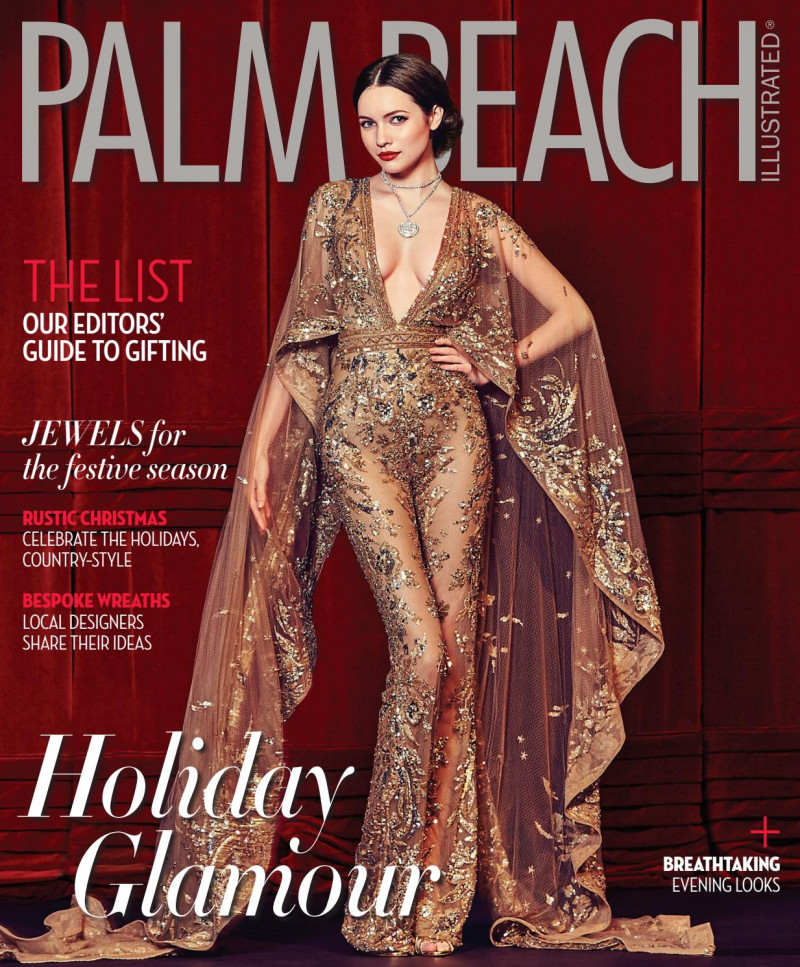 Margaux Brazhnyk featured on the Palm Beach Illustrated cover from December 2016