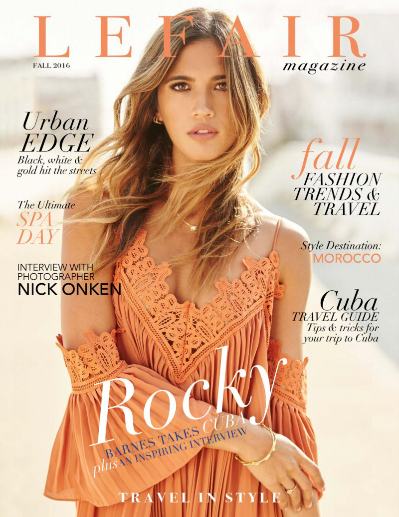 Rocky Barnes featured on the Lefair Magazine cover from September 2016